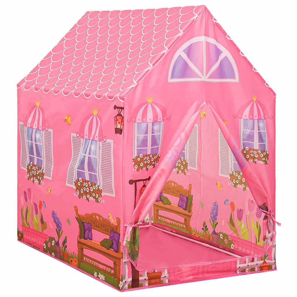 legetelt til børn 69x94x104 cm med 250 bolde pink