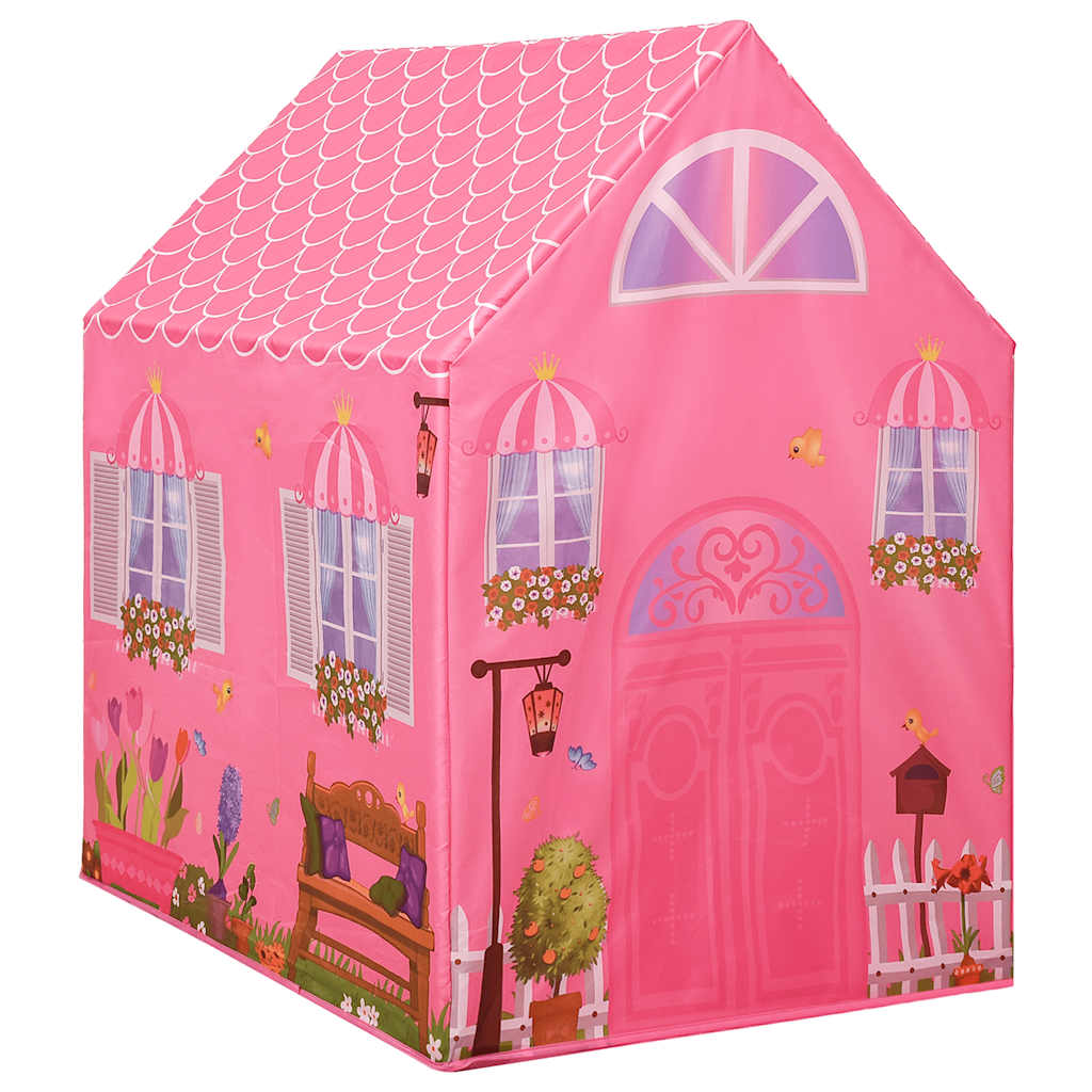legetelt til børn 69x94x104 cm med 250 bolde pink