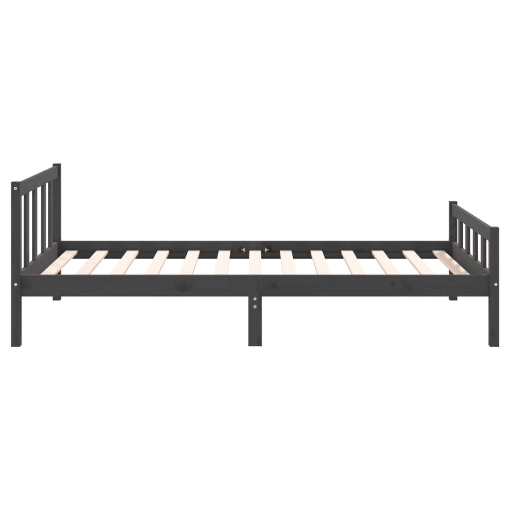 sengeramme 100x200 cm massivt træ grå