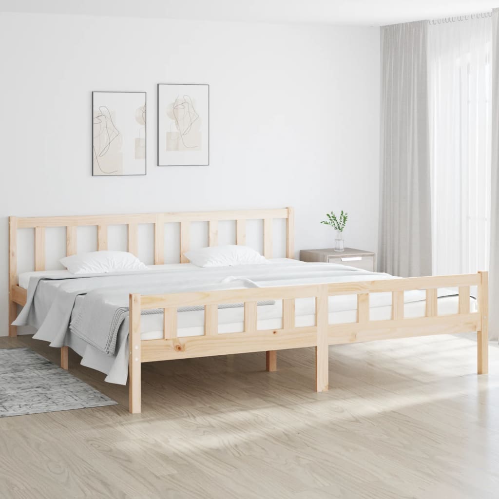sengeramme uden madras 160x200 cm massivt træ