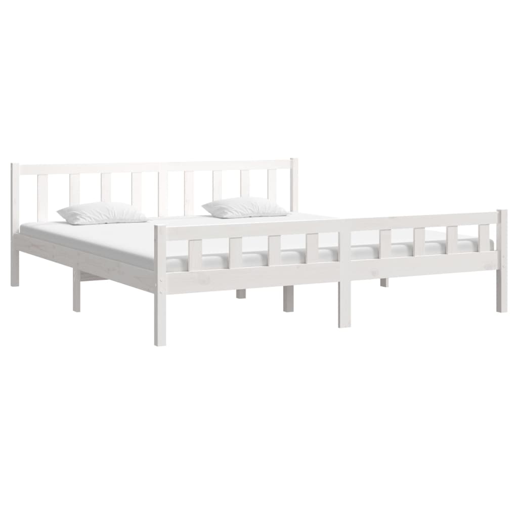 sengeramme 160x200 cm massivt træ hvid