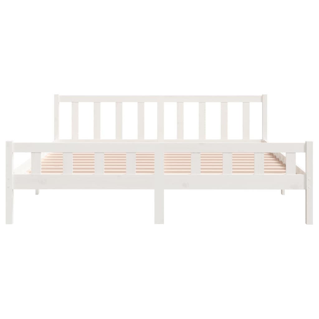 sengeramme 160x200 cm massivt træ hvid