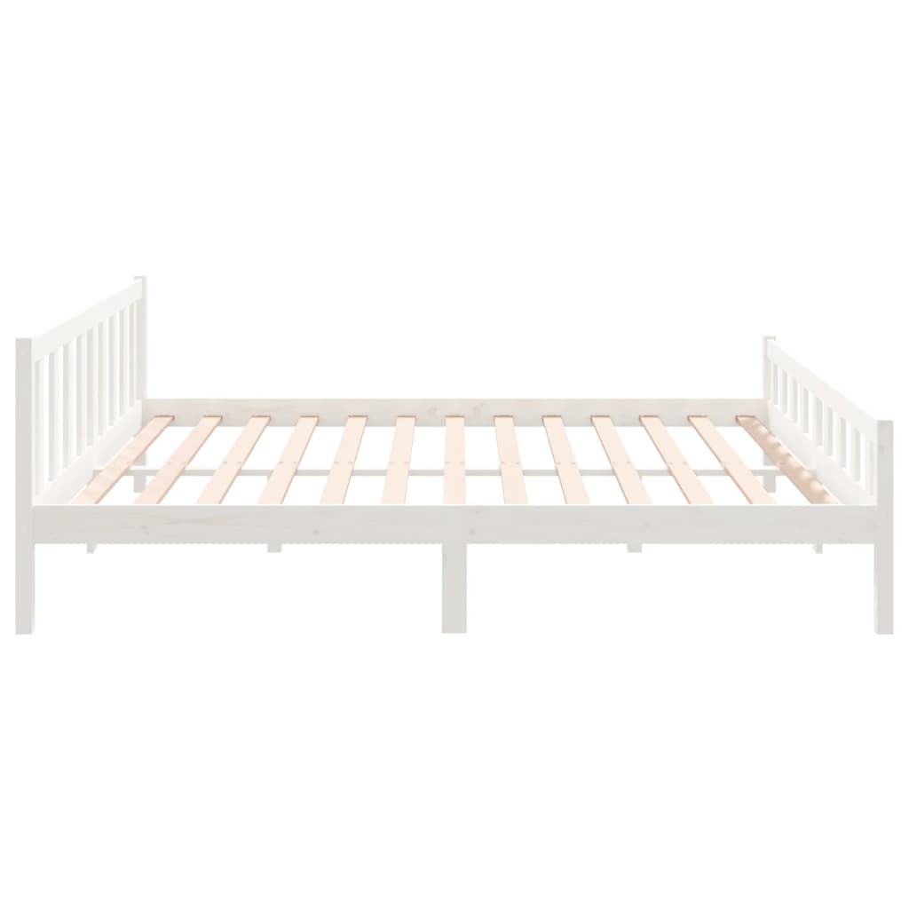 sengeramme 160x200 cm massivt træ hvid