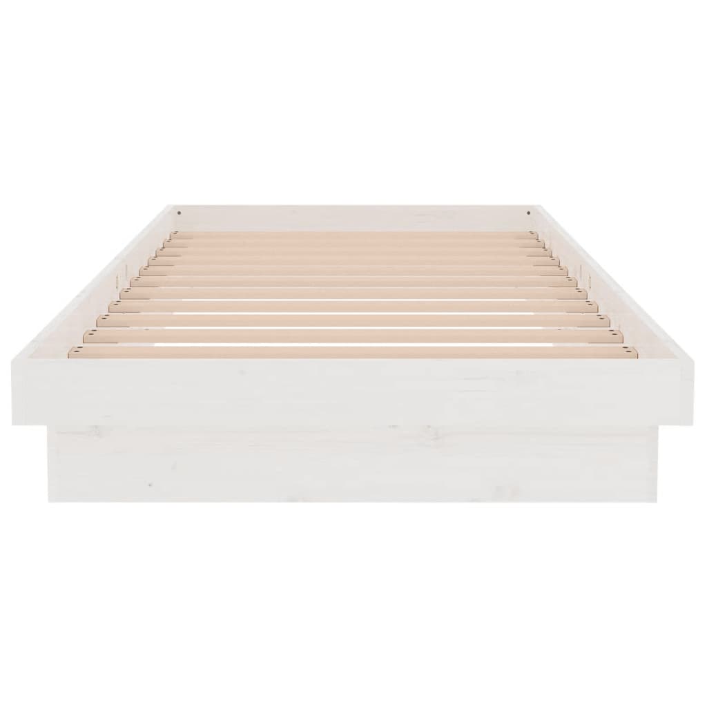 sengeramme 90x200 cm massivt træ hvid