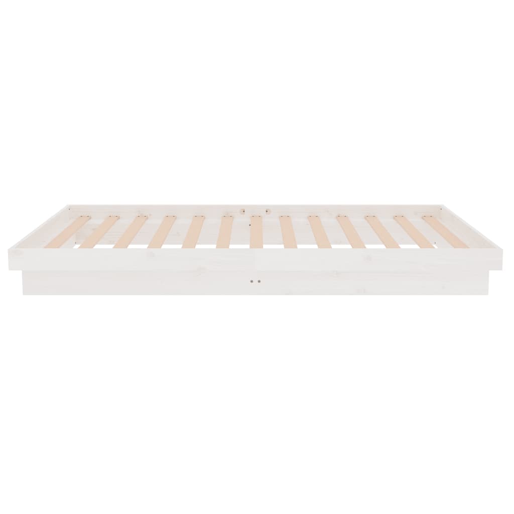 sengeramme 90x200 cm massivt træ hvid