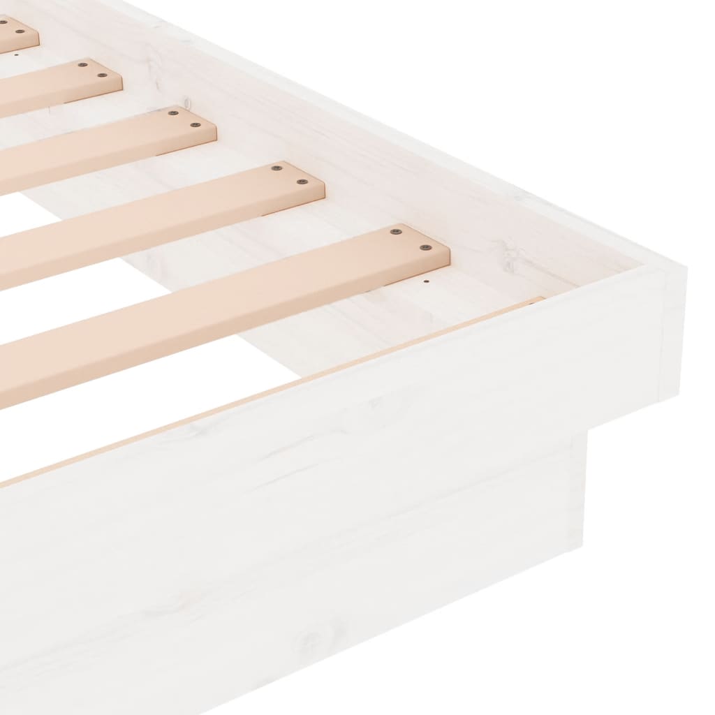 sengeramme 90x200 cm massivt træ hvid