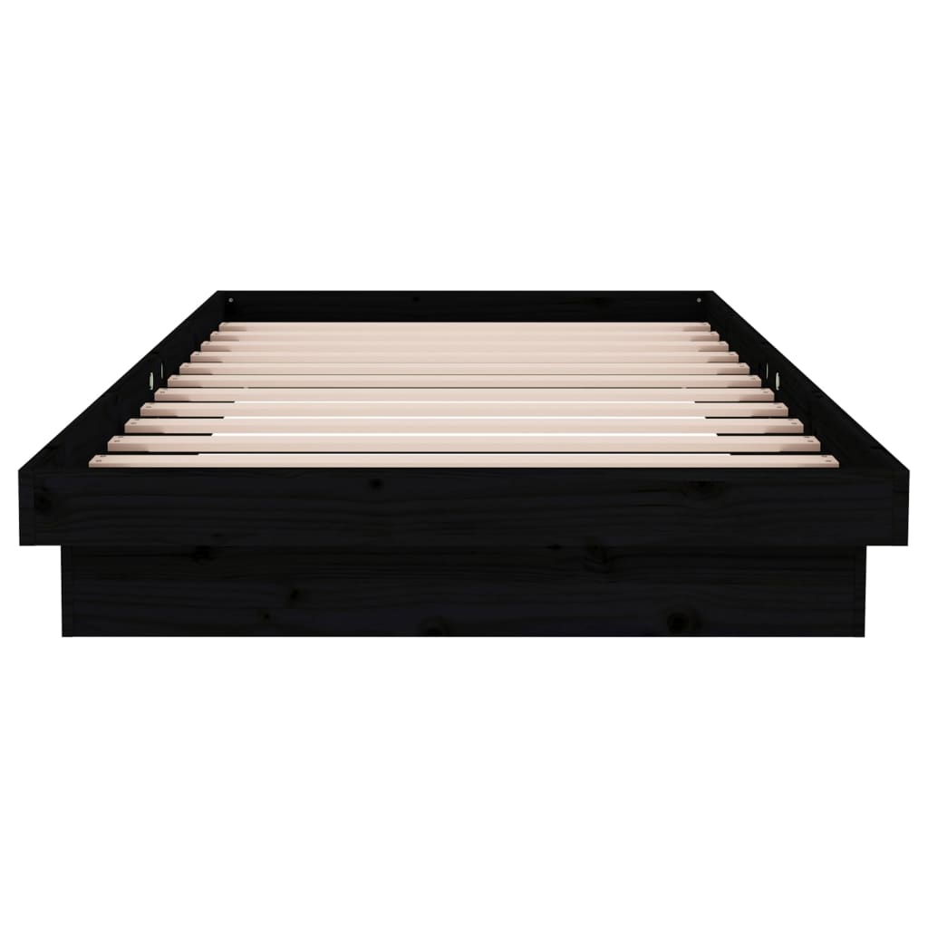 sengeramme 100x200 cm massivt træ sort