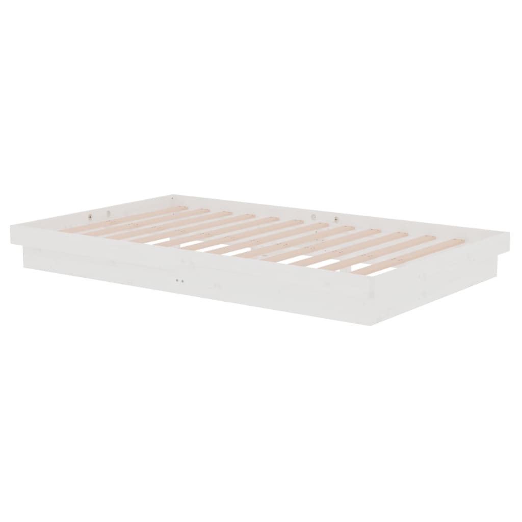 sengeramme 120x200 cm massivt træ hvid