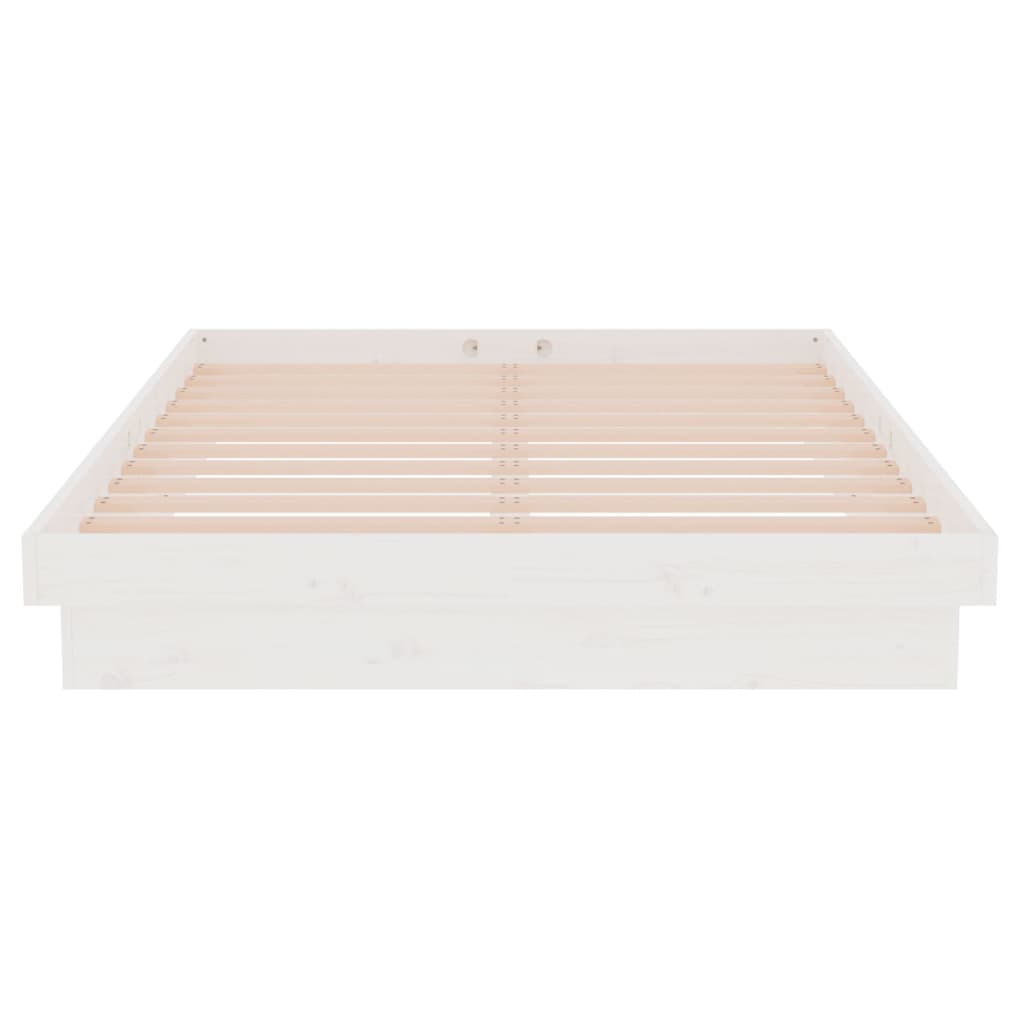 sengeramme 120x200 cm massivt træ hvid