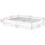 sengeramme 120x200 cm massivt træ sort