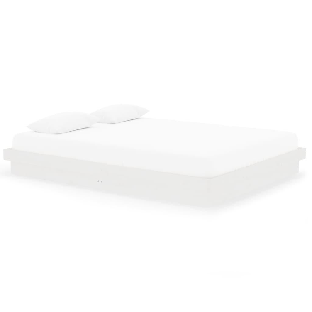 sengeramme 150x200 cm King Size massivt fyrretræ hvid