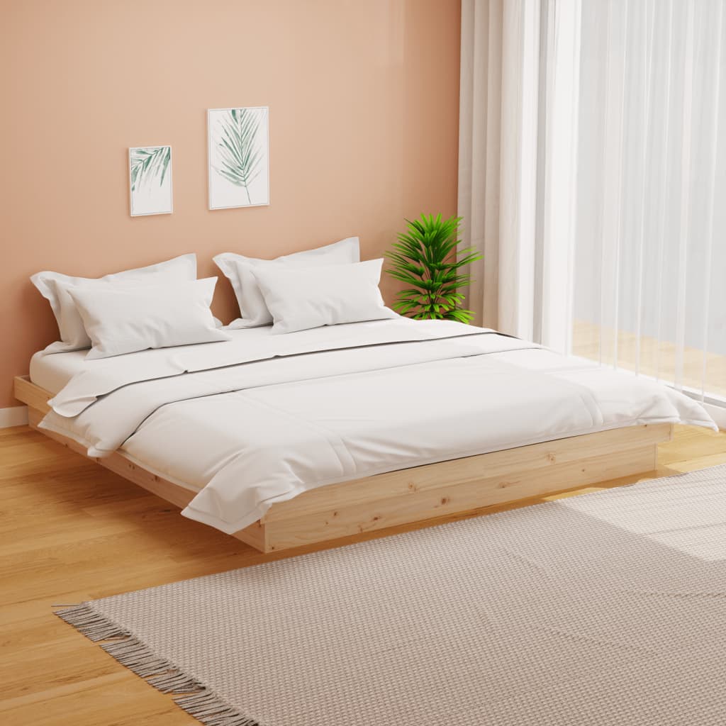 sengeramme uden madras 160x200 cm massivt træ
