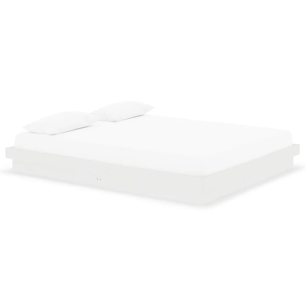 sengeramme 160x200 cm massivt træ hvid