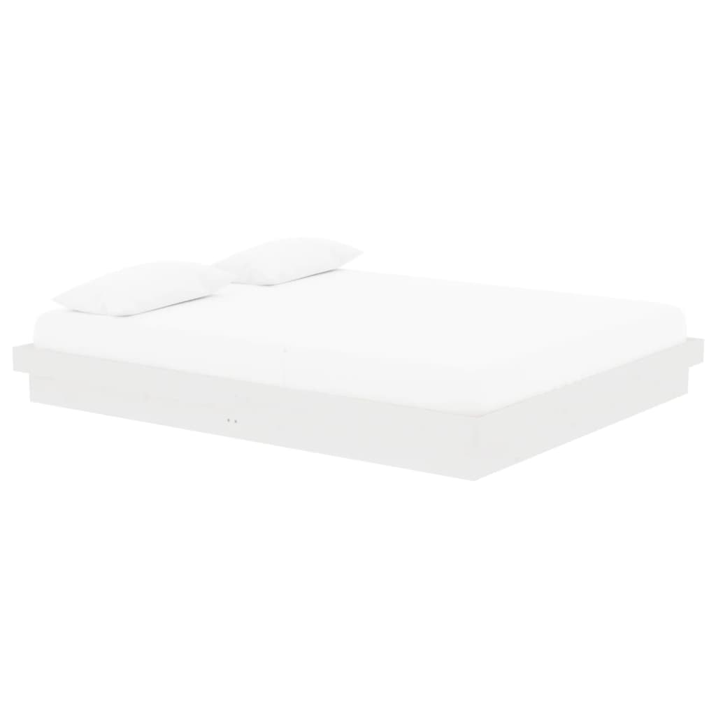 sengeramme 160x200 cm massivt træ hvid