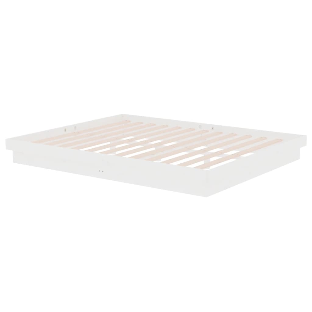 sengeramme 160x200 cm massivt træ hvid