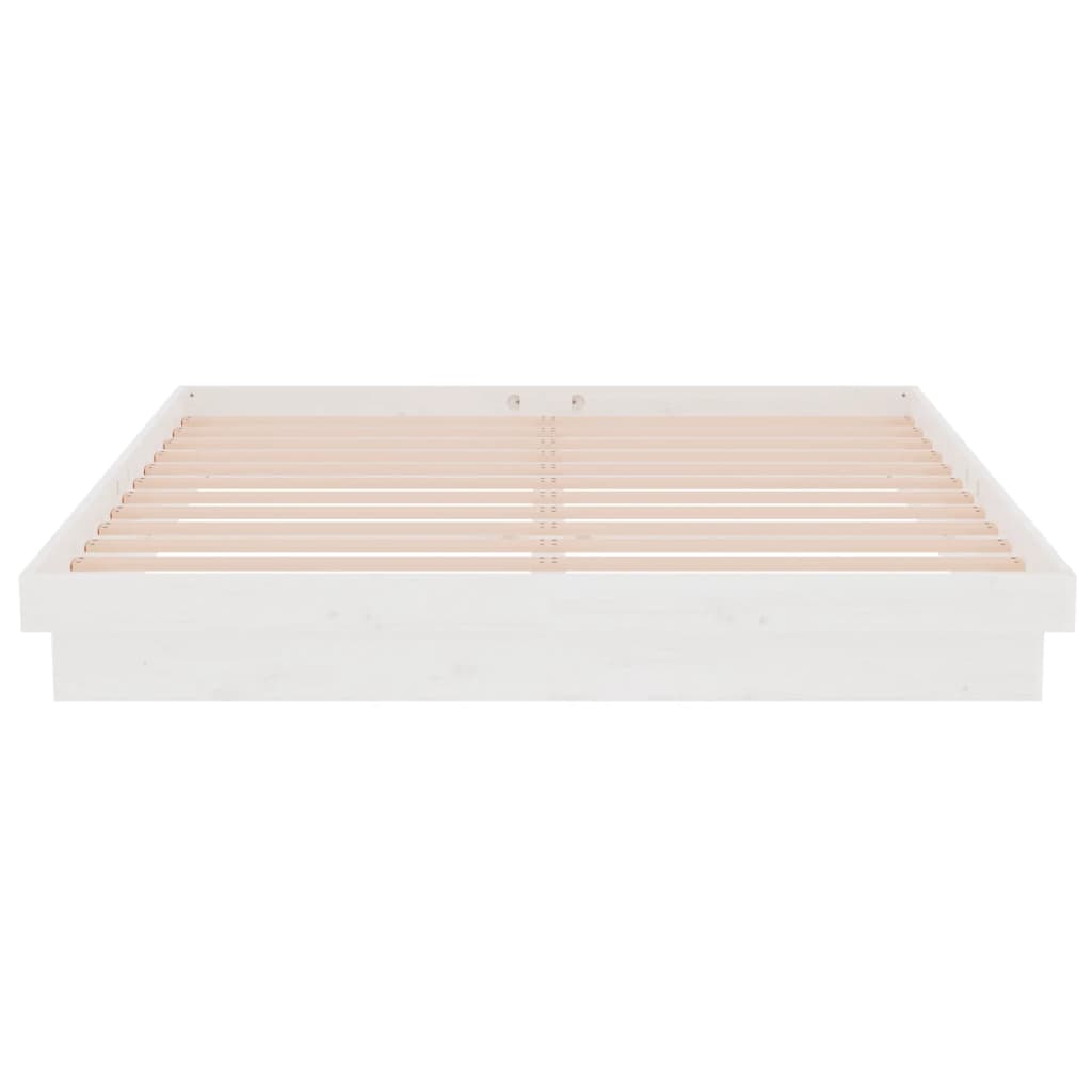 sengeramme 160x200 cm massivt træ hvid