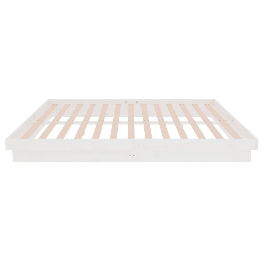sengeramme 160x200 cm massivt træ hvid
