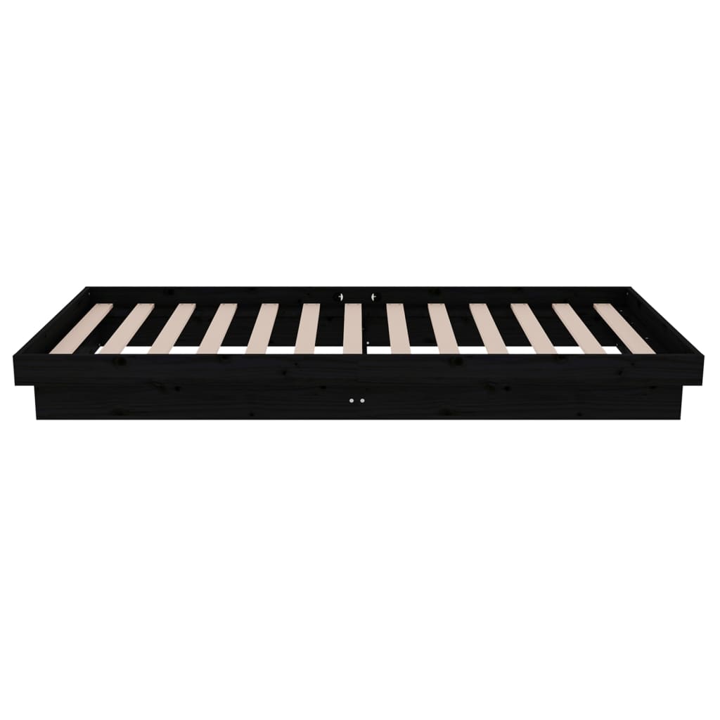 sengeramme 75x190 cm Small Single massivt træ sort