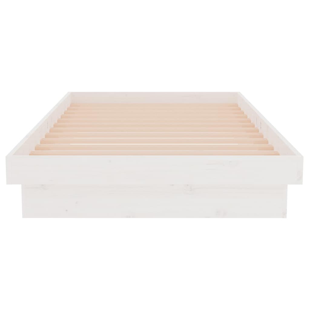 sengeramme 90x190 cm Single massivt træ hvid