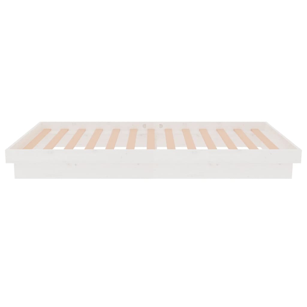 sengeramme 90x190 cm Single massivt træ hvid