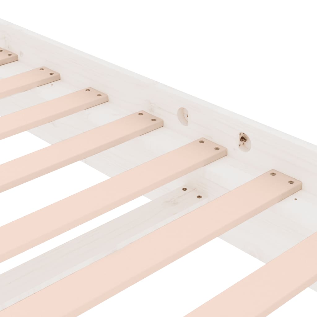 sengeramme 90x190 cm Single massivt træ hvid