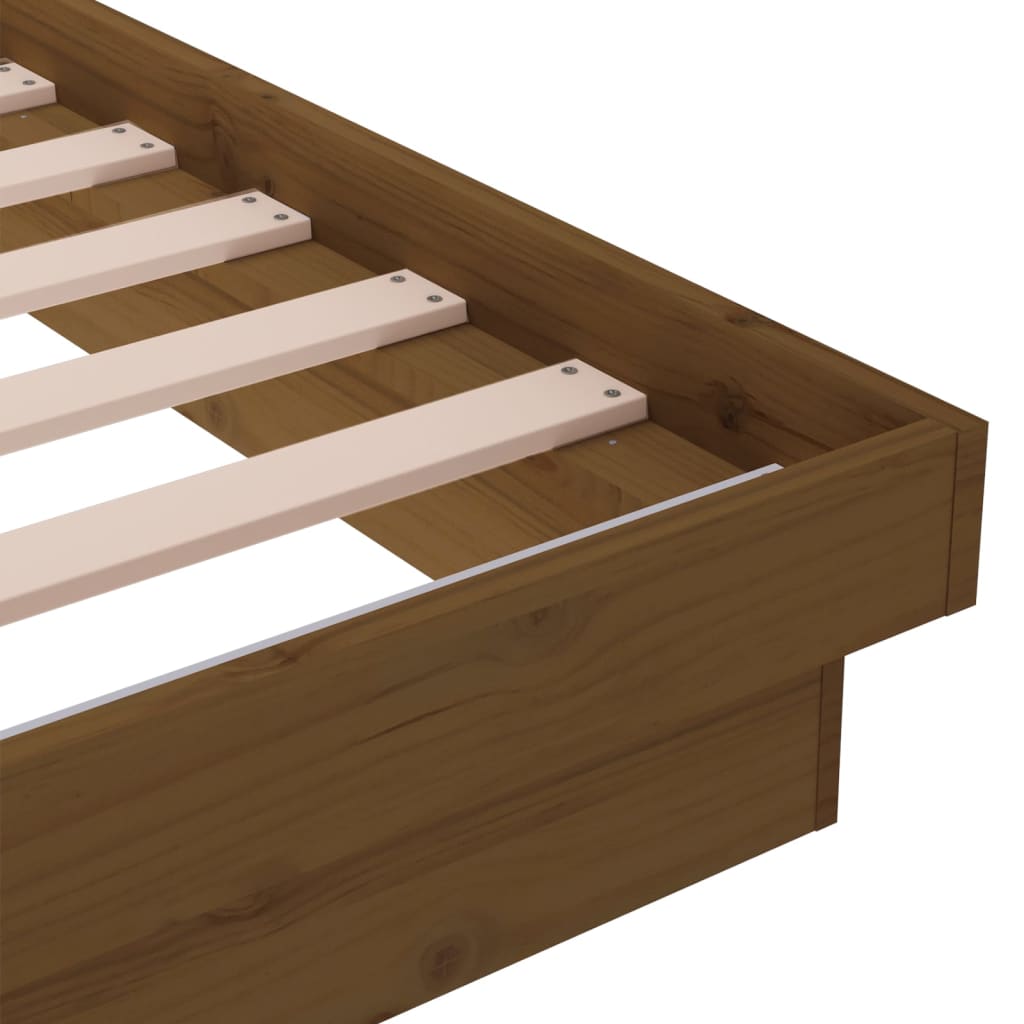 sengeramme 120x190 cm Small Double massivt træ gyldenbrun