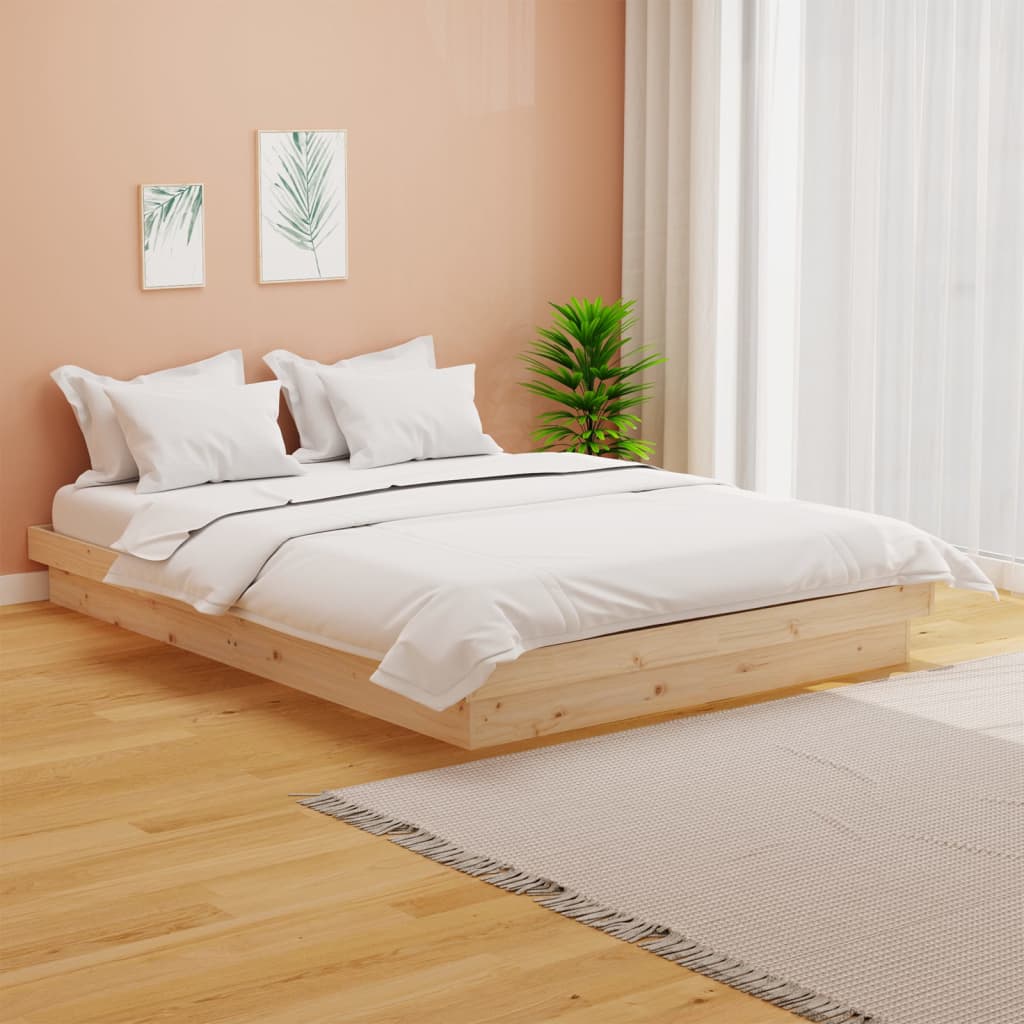 sengeramme 135x190 cm massivt træ