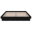 sengeramme 135x190 cm Double massivt fyrretræ sort