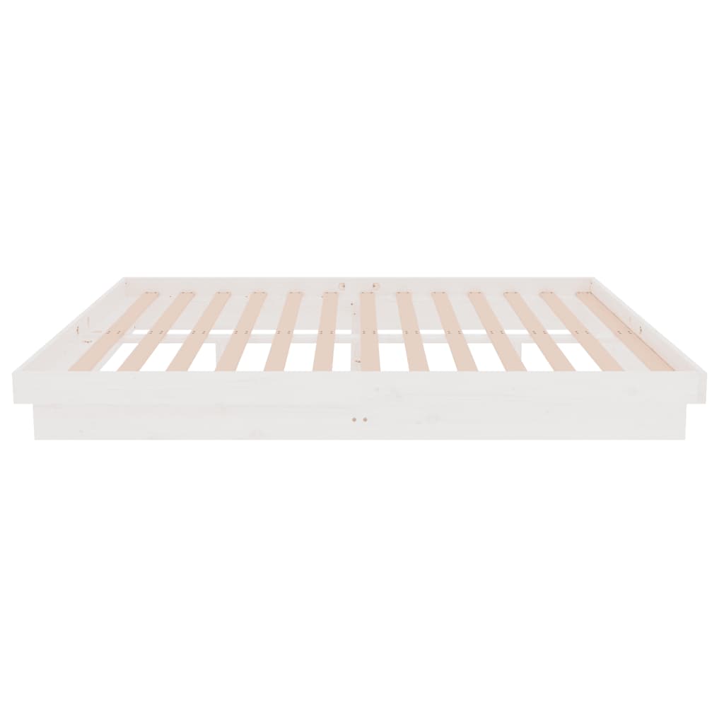 sengeramme 140x190 cm massivt træ hvid