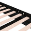 sengeramme 140x190 cm massivt træ sort