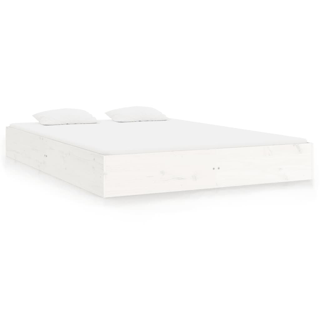 sengeramme 200x200 cm massivt træ hvid