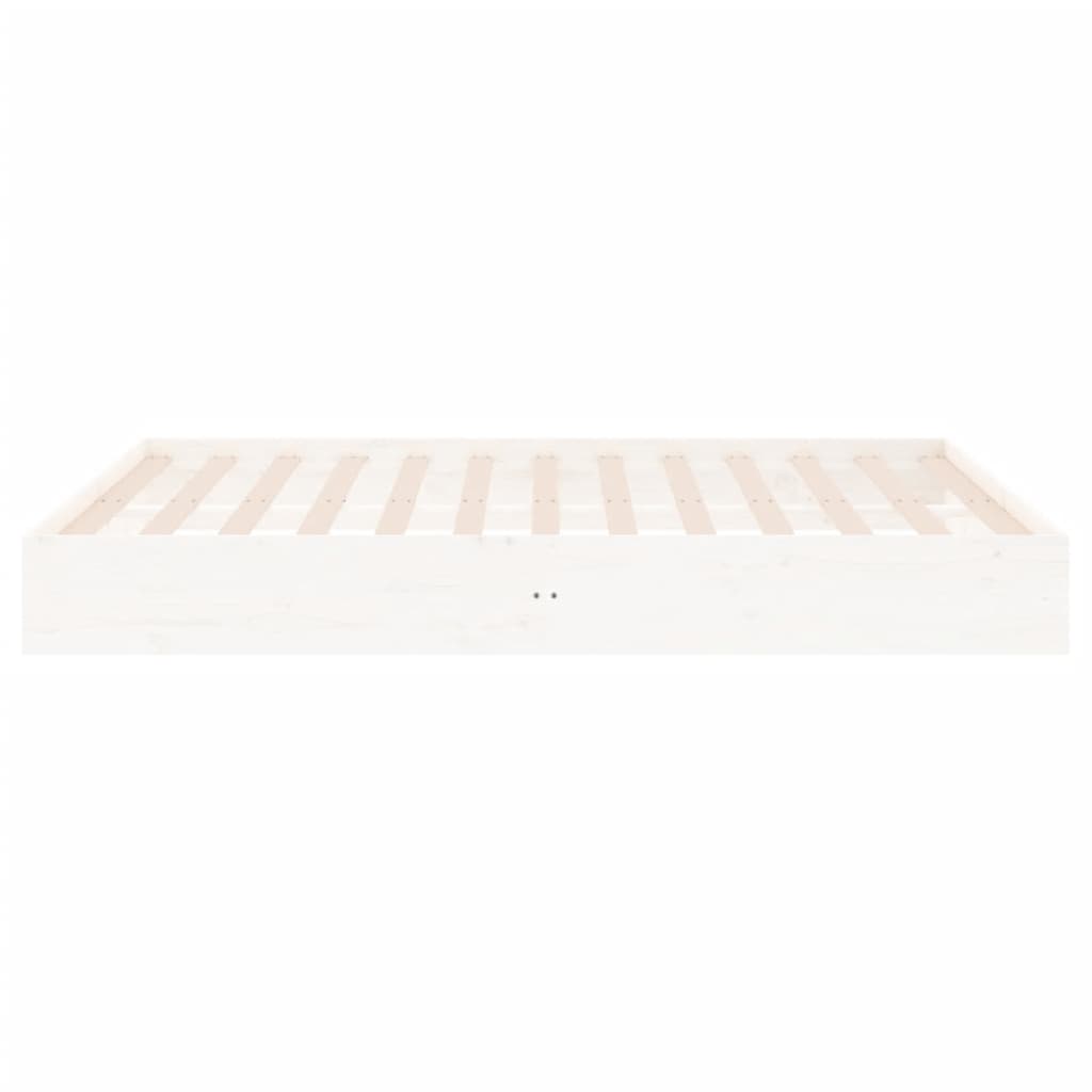 sengeramme 200x200 cm massivt træ hvid