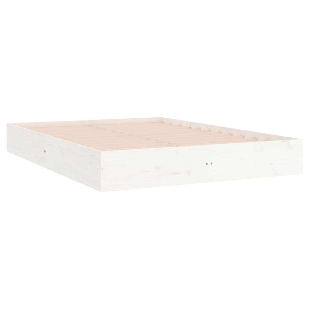 sengeramme 160x200 cm massivt træ hvid