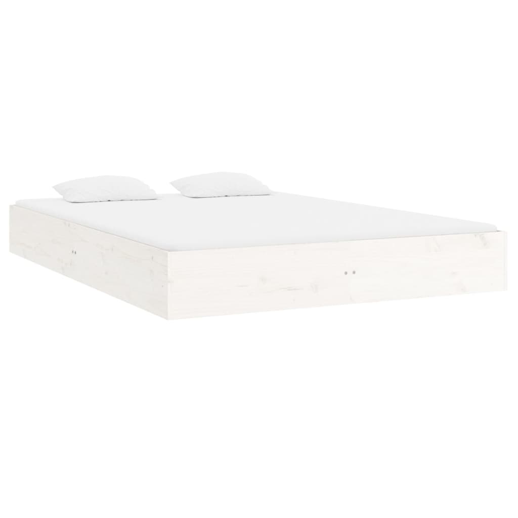 sengeramme 160x200 cm massivt træ hvid