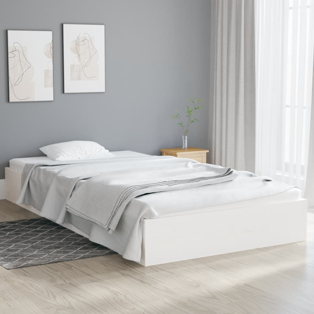 sengeramme 100x200 cm massivt træ hvid