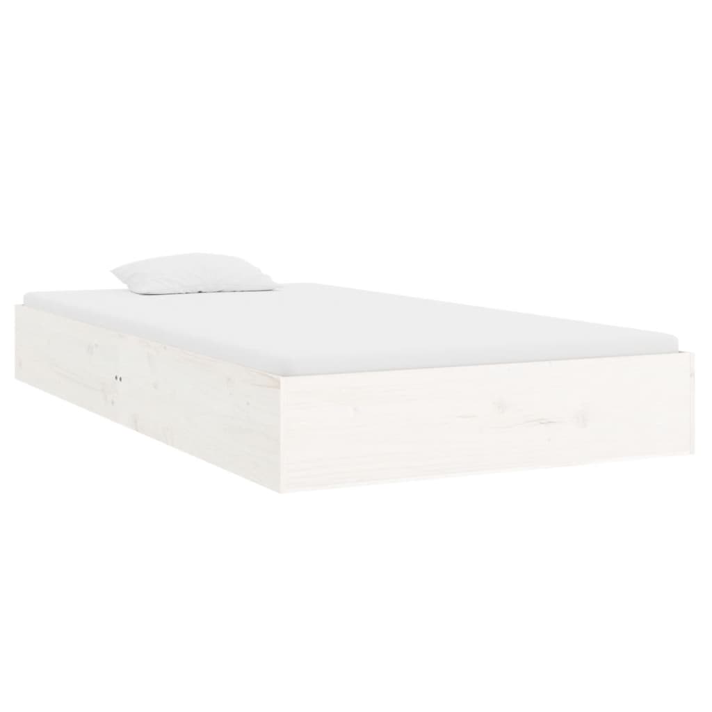 sengeramme 90x200 cm massivt træ hvid