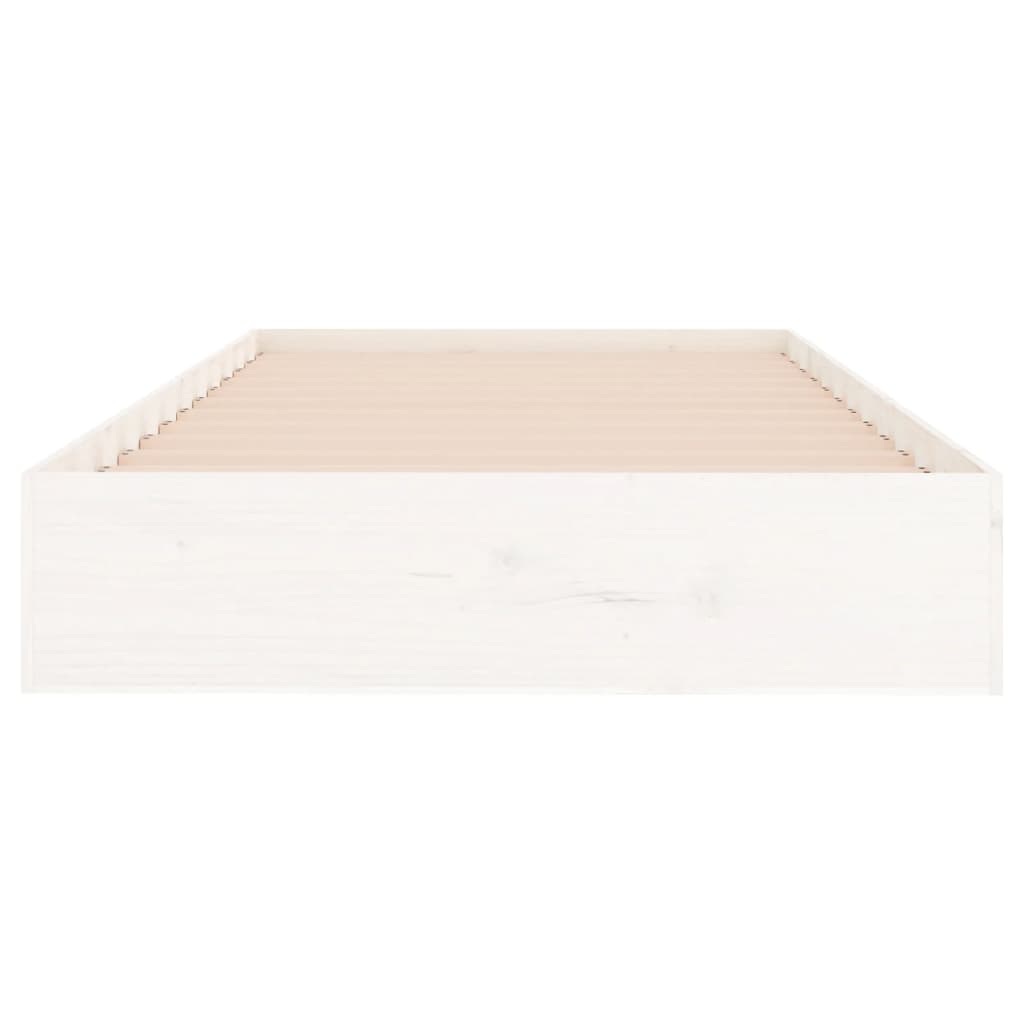 sengeramme 90x200 cm massivt træ hvid