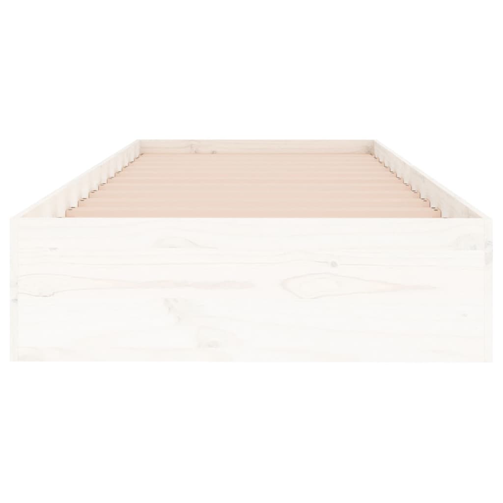 sengeramme 90x190 cm Single massivt træ hvid