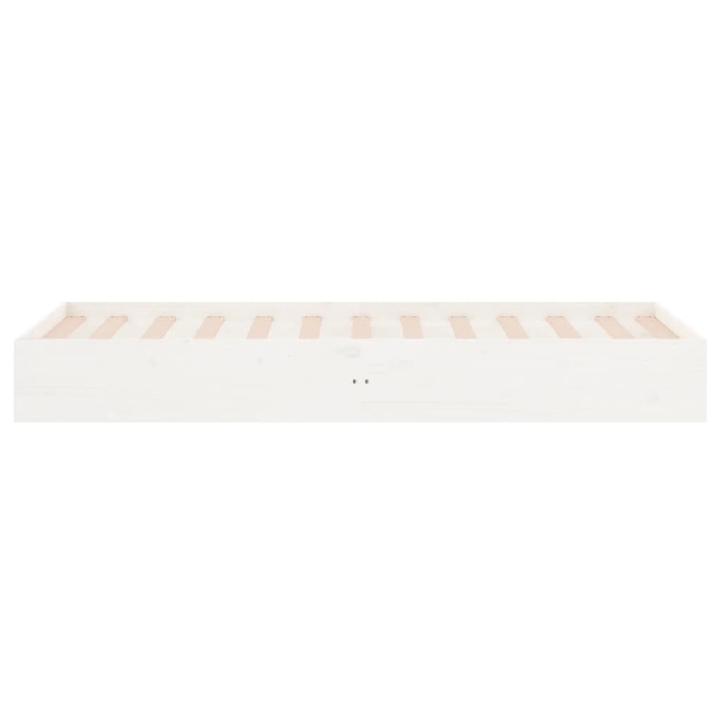 sengeramme 90x190 cm Single massivt træ hvid