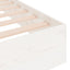 sengeramme 90x190 cm Single massivt træ hvid