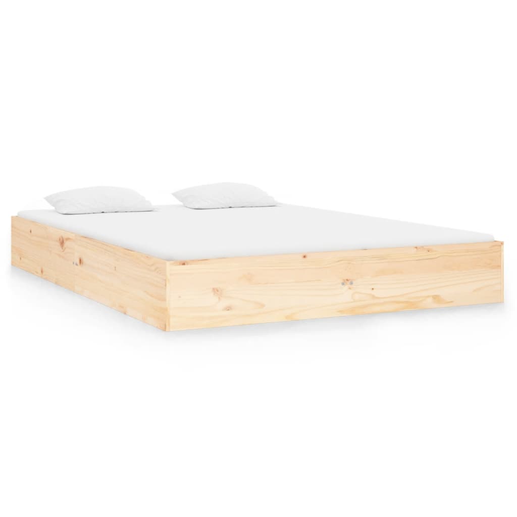 sengeramme 135x190 cm massivt træ
