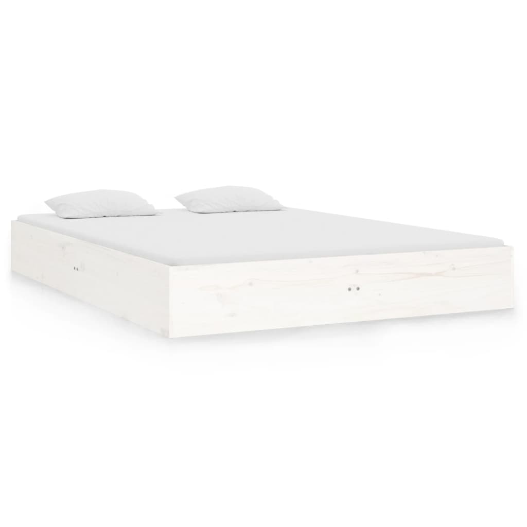 sengeramme 140x190 cm massivt træ hvid