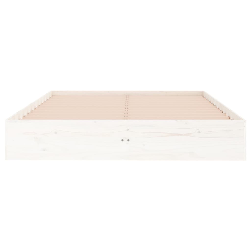 sengeramme 140x190 cm massivt træ hvid