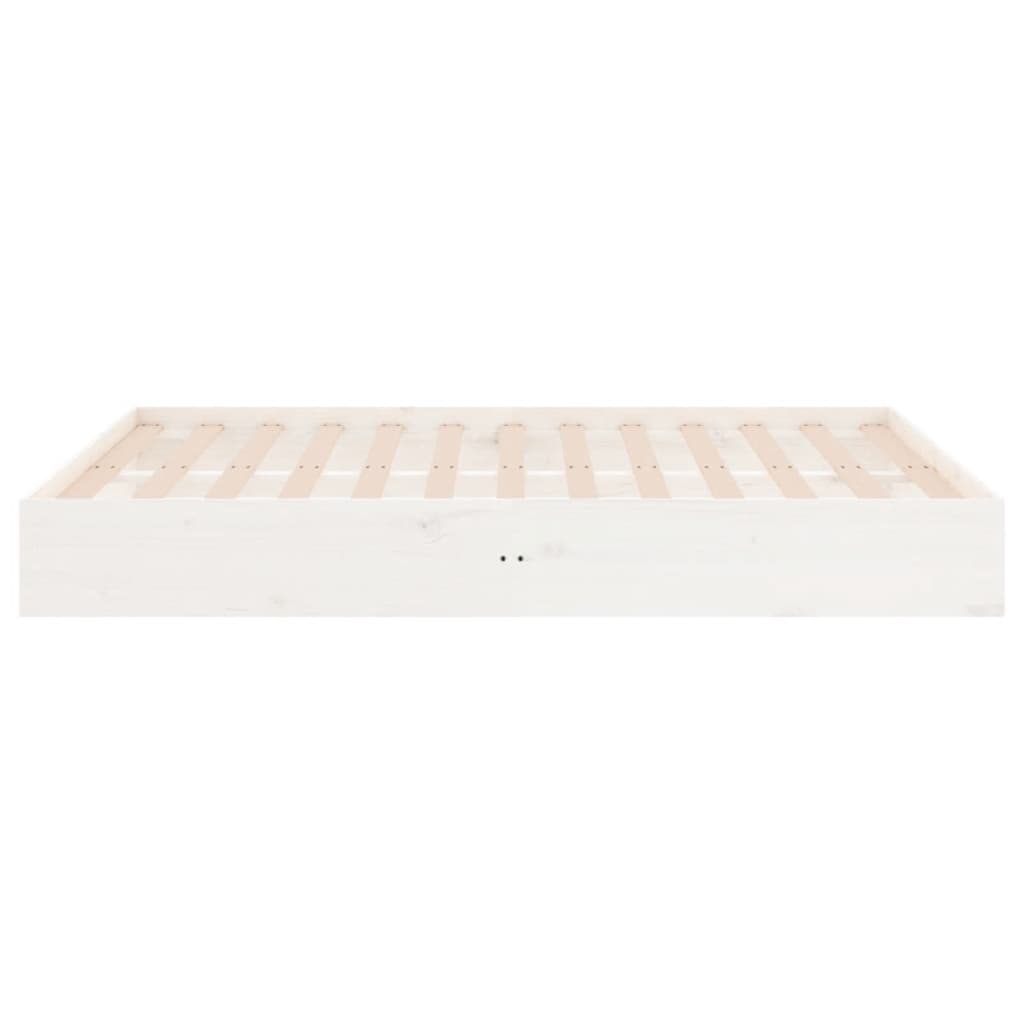 sengeramme 140x190 cm massivt træ hvid