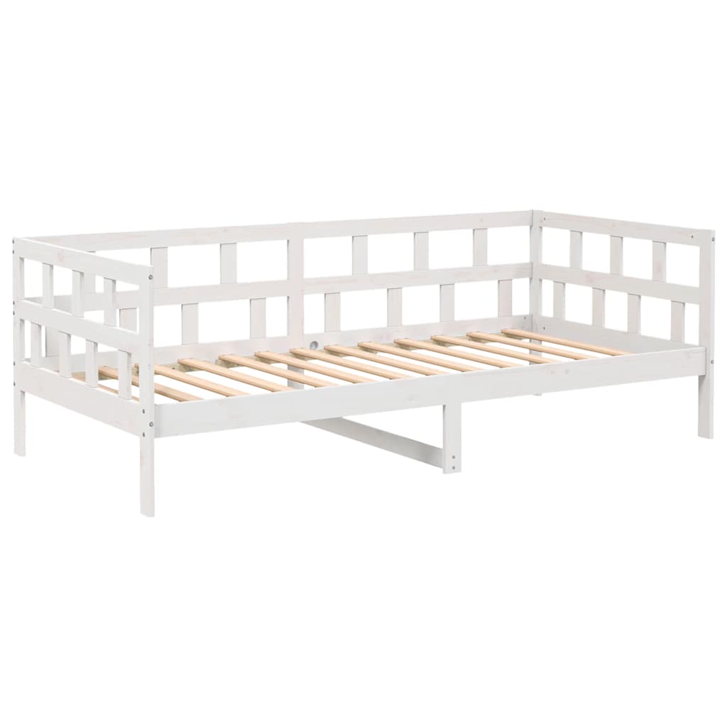 daybed 90x200 cm massivt fyrretræ hvid