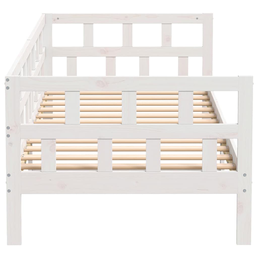 daybed 90x200 cm massivt fyrretræ hvid