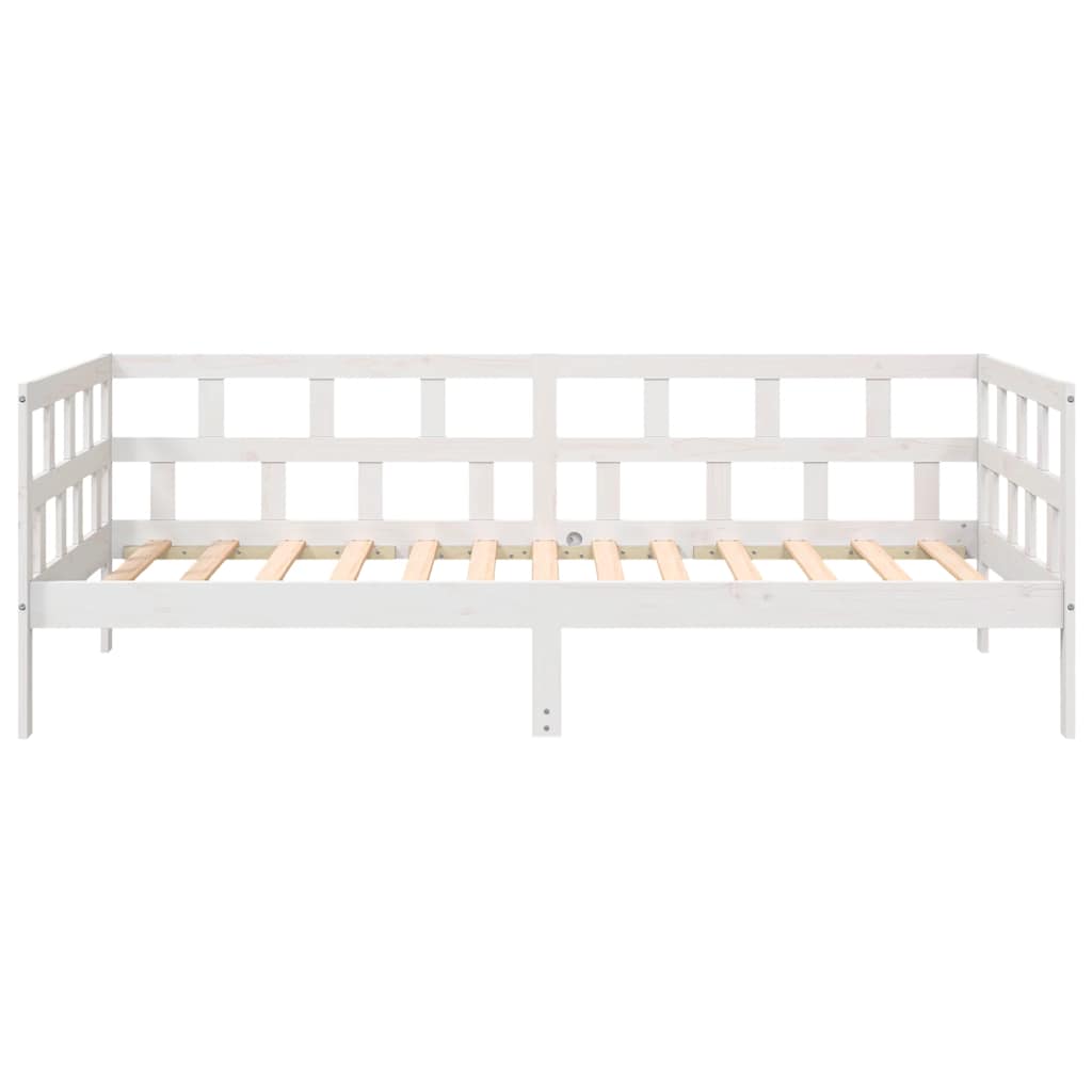 daybed 80x200 cm massivt fyrretræ hvid
