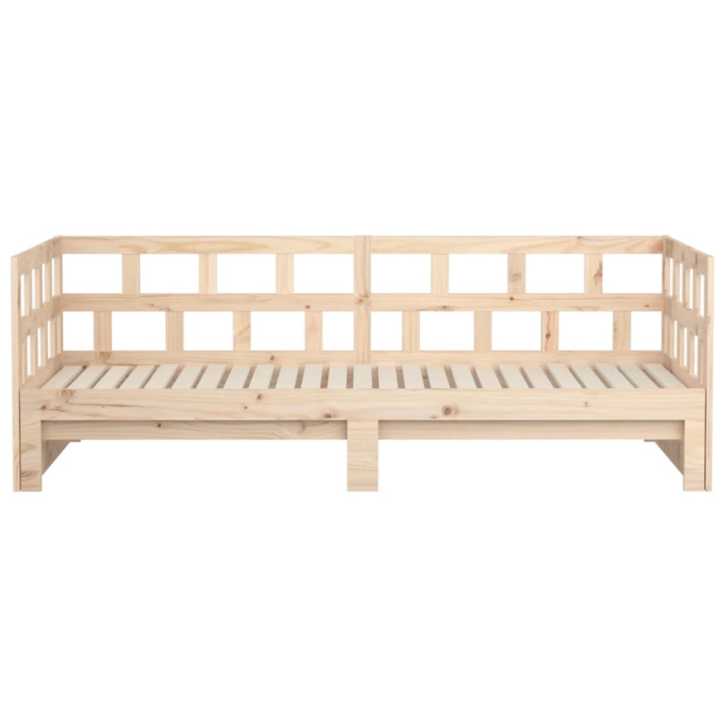 daybed med udtræk 2x(80x200) cm massivt fyrretræ