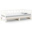 daybed med udtræk 2x(90x190) cm massivt fyrretræ hvid