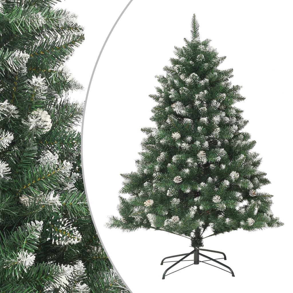 kunstigt juletræ med juletræsfod 120 cm PVC